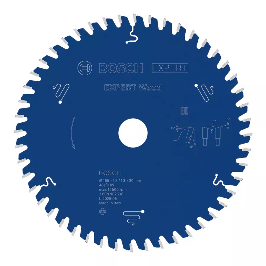 Lame BOSCH Expert for Wood 165 x 20 mm - 48 dents